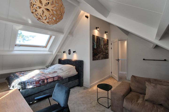 Slaapkamer met dakraam